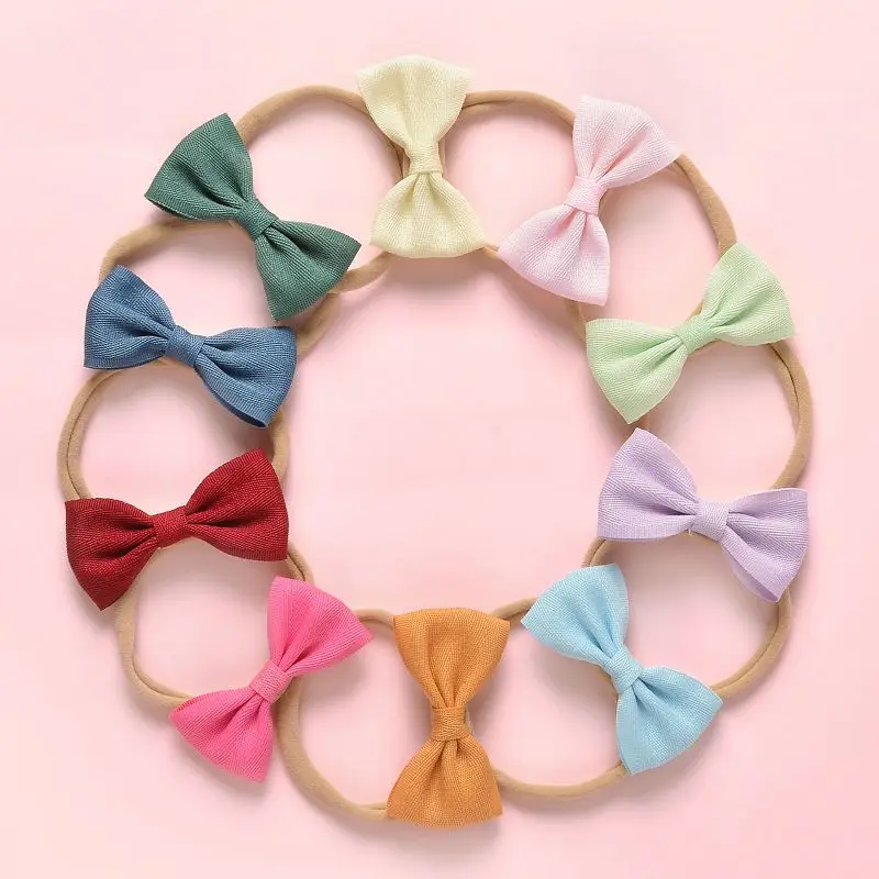 Детская повязка для волос с бантом аксессуары ручной работы новорожденных