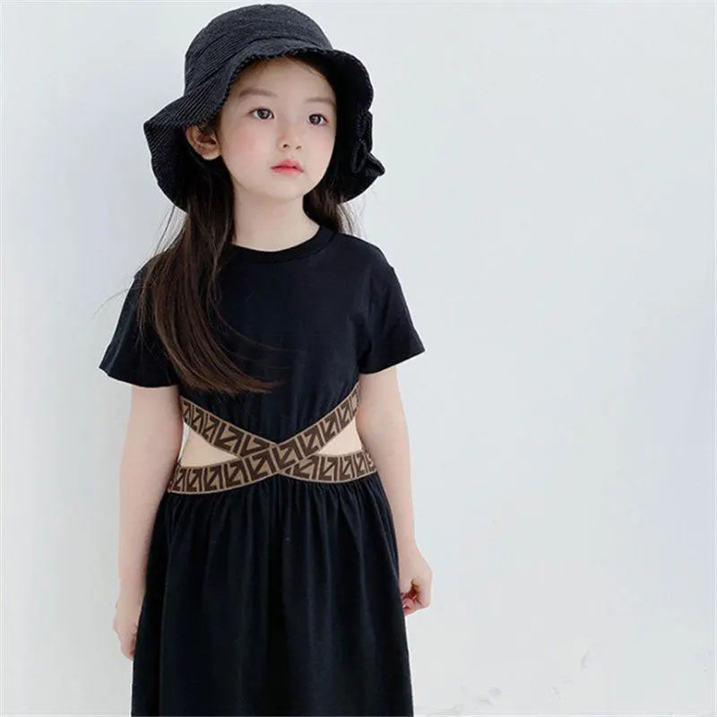 

Black Colour Kids Dress for Girls Summer Clothing 2021 New Baby Princess Dresses Clothes 3 To10 Year