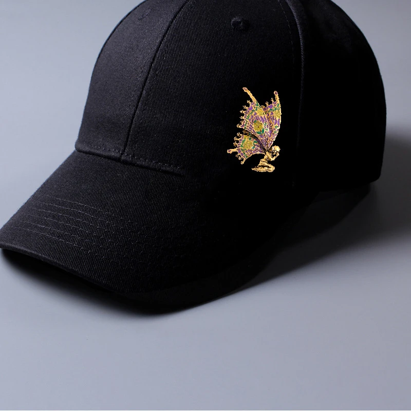 

Fairy Butterfly Brooches Beauty Purple Butterfly Wing Water Drill Brooch Drop Oil Women's Coat Pin Alloy Pins on Hat Accessories