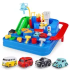 Автомобиль игрушки на тему приключений гоночные треки автомобиль игрушки для игры Новорожденный ребенок безопасные гладкие Монтессори дорожные игрушки для детей рождественские подсластья
