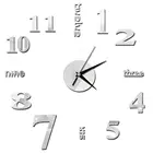 Современные 3D настенные часы, зеркальные настенные наклейки, съемные самоклеящиеся настенные часы, украшения для офиса, дома, гостиной комнаты, кварцевые игольчатые