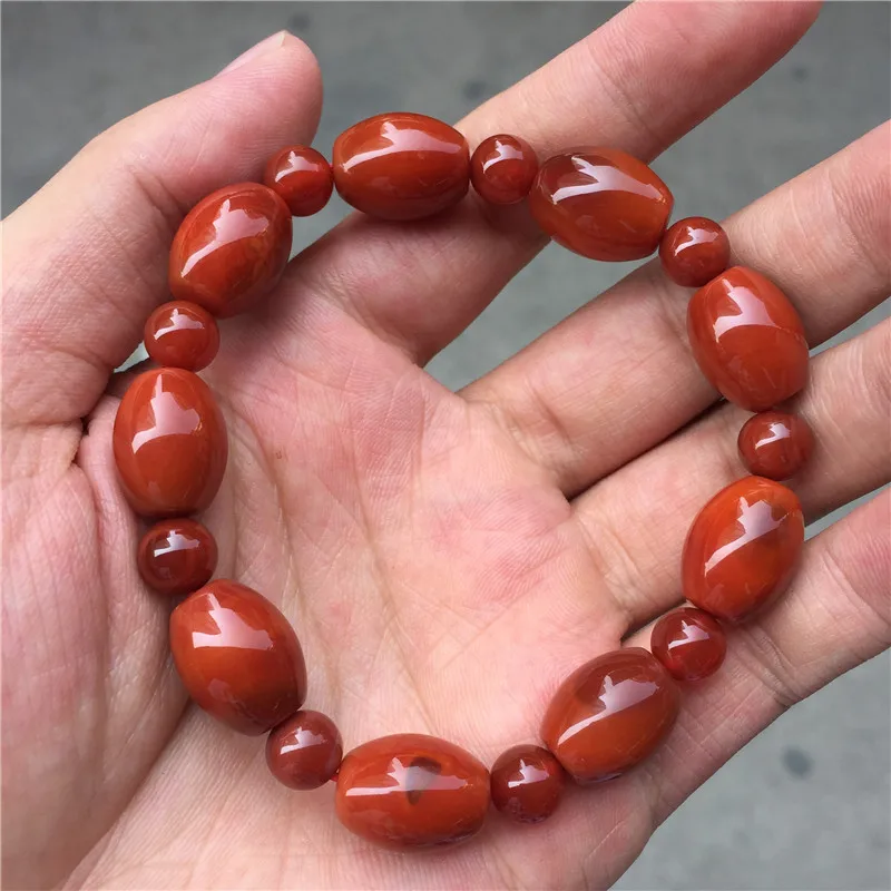 

Лидер продаж, натуральные очаровательные украшения, женский браслет ручной работы для женщин и мужчин, модные аксессуары, красный браслет