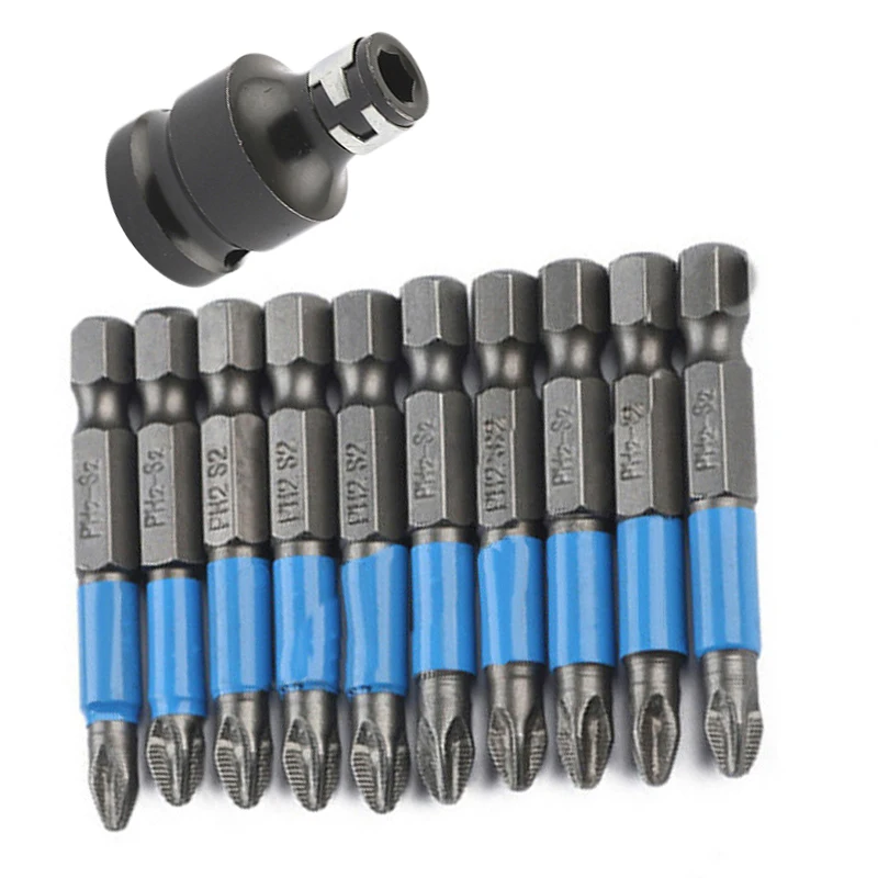 

10pcs Set Electric Screwdriver Bits Adapter Steel 1/4inch Hex Shank Converter