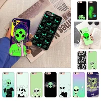 cute cartoon alien space phone case for iphone 11 12 13 mini pro xs max 8 7 6 6s plus x 5s se 2020 xr case