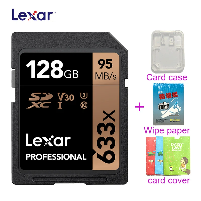 633x SDXC Lexar SD карты UHS-I SD карты 512 ГБ 256 3D 4K видео высокой Скорость Ёмкость SDHC 95 МБ/с. слот для карт памяти для Камера