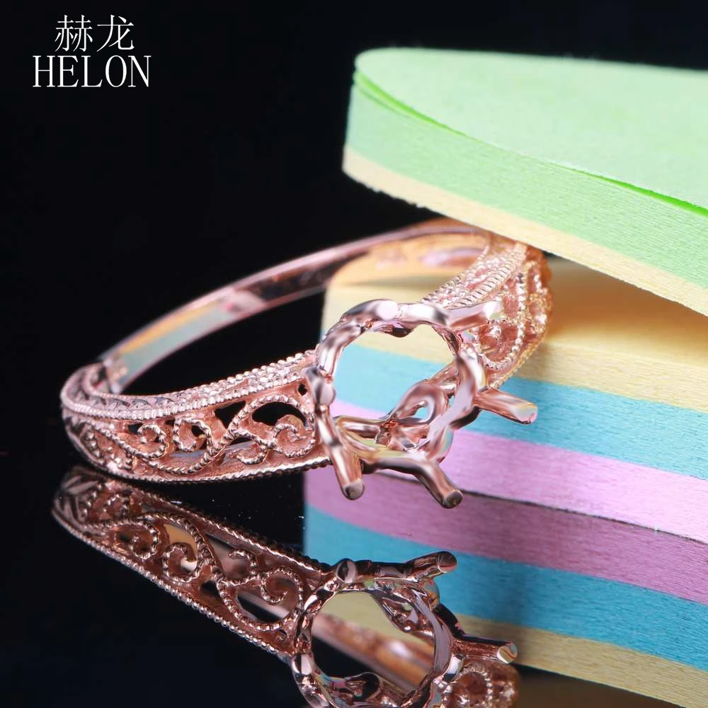 HELON круглый 7 5-8 мм твердые 10 к розовое золото для женщин в винтажном стиле Стиль