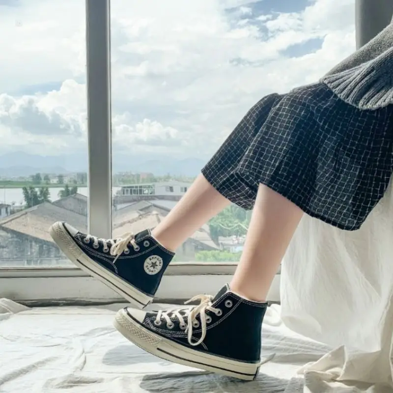 SJJH/женская зимняя парусиновая обувь с коротким ворсом высокие мужские кроссовки