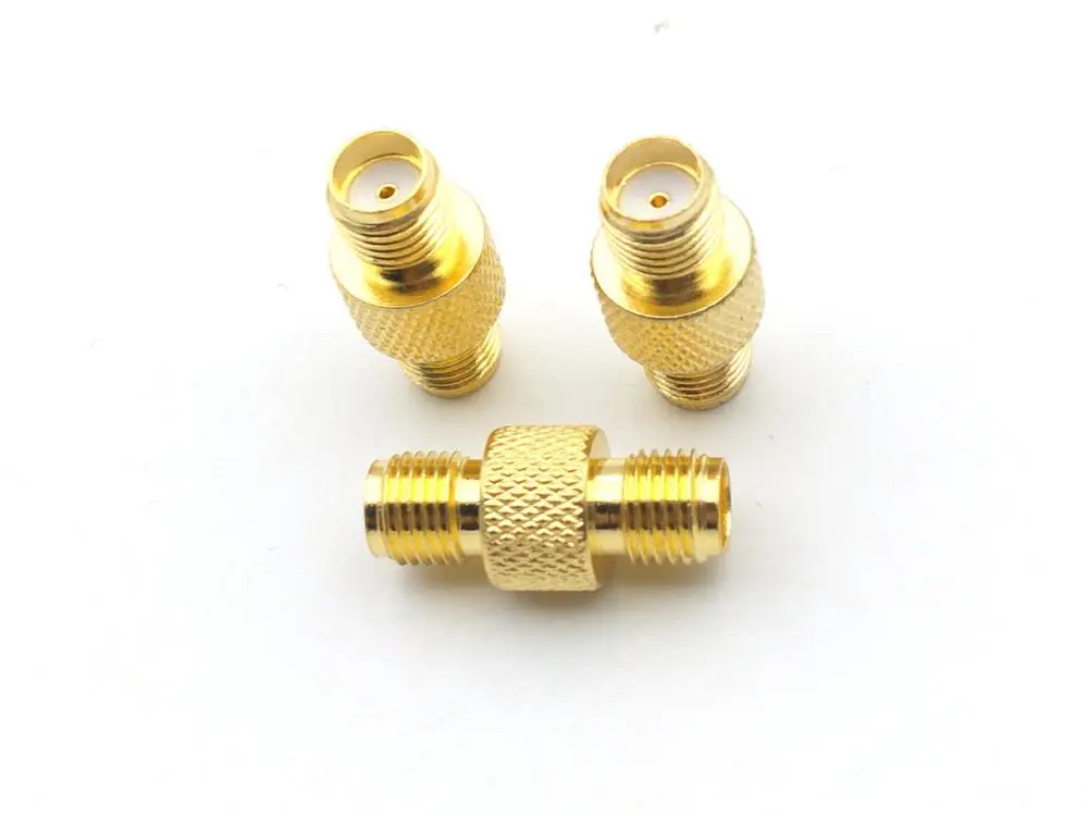 100 шт позолоченный SMA женский прямой RF адаптер разъем|female to female|female femalefemale connector |