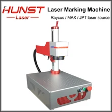 Hunst Metal Laser Marking Machine with JPT Raycus Max Source 20W 30W Foldable Mini Fiber Laser Engraver for DIY Marking Gift