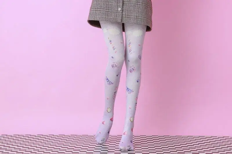 Милые и яркие Колготки с рисунком | Женская одежда