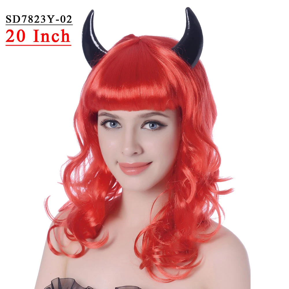 

Free Beauty 24'' Long Wavy Multi Synthetic Unicorn Pony Cosplay Wigs with Bangs Horn And Ears for Kid Teen Adult Party Birthday