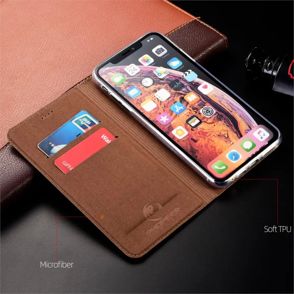 

Ostrich Genuine Leather phone Case For TP-LINK Neffos C7 C9 C9S C9A X9 N1 X1 Lite Y5 Y6 Y7 Max Flip Stand Phone Cover shells