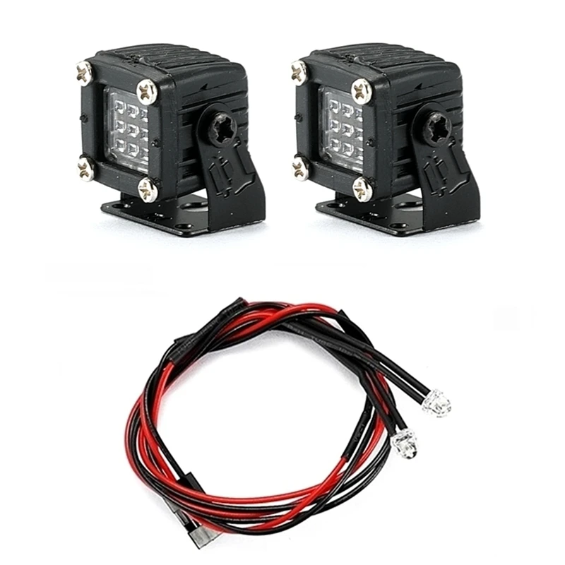 

LED Roof Lights Headlights Round Spotlight for MN D90 MN-90 MN99S G500 MN86S MN86 1/12 RC Car Upgrade Parts