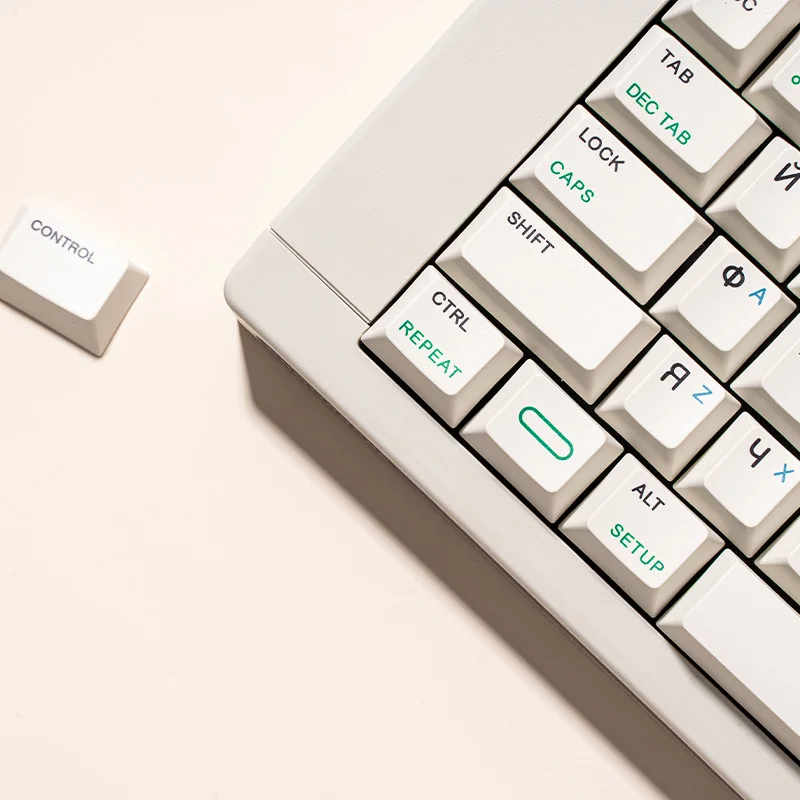 Термосублимация PBT keycap 6001 кремово-белый русский механическая клавиатура FAMOUSKBD |