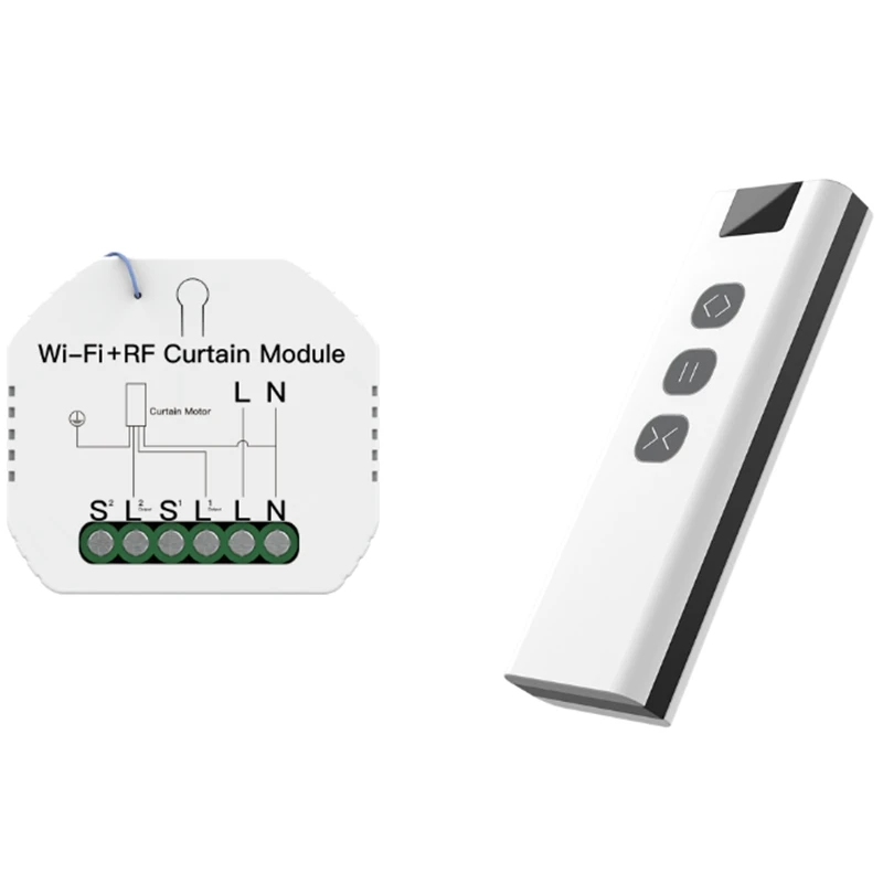 

Умный модуль для штор с Wi-Fi и радиочастотным управлением, модуль переключателя с роликовым затвором, работает с Alexa и Google Home