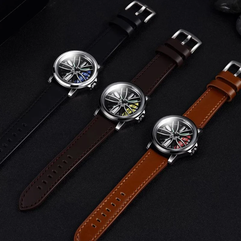 

Wheel watch luxury men's sports car watch men's rim sports waterproof and moisture-proof water watch men's quartz watch relogio