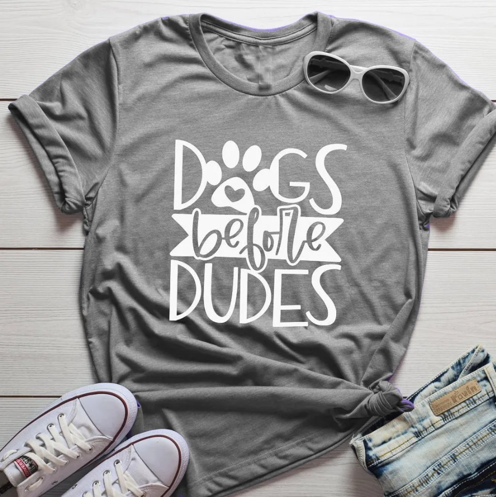 

Dogs Before Dudes T Shirt Dog Lover Mom Funny Tshirt Woman Cute Graphic Women Fashion 90s Quote Grunge Tee Tops