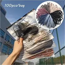 Elástico de borracha para cabelo 100 com 4.5cm, faixas de cabelo básico, elásticos, laços para cabelo, meninas, feminino, trançado, rabo de cavalo, argola (4)