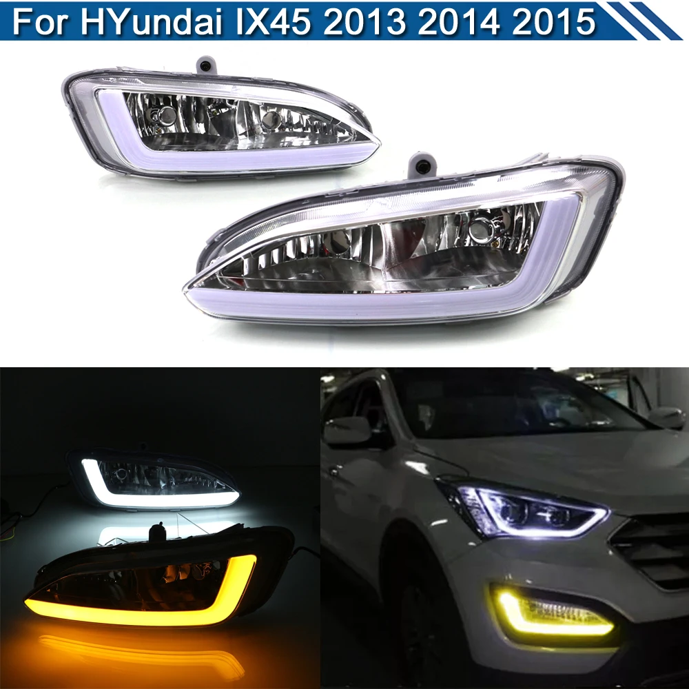 2 шт. светодиодные противотуманные фары для Hyundai Santa Fe IX45 2013 2014 2015 |
