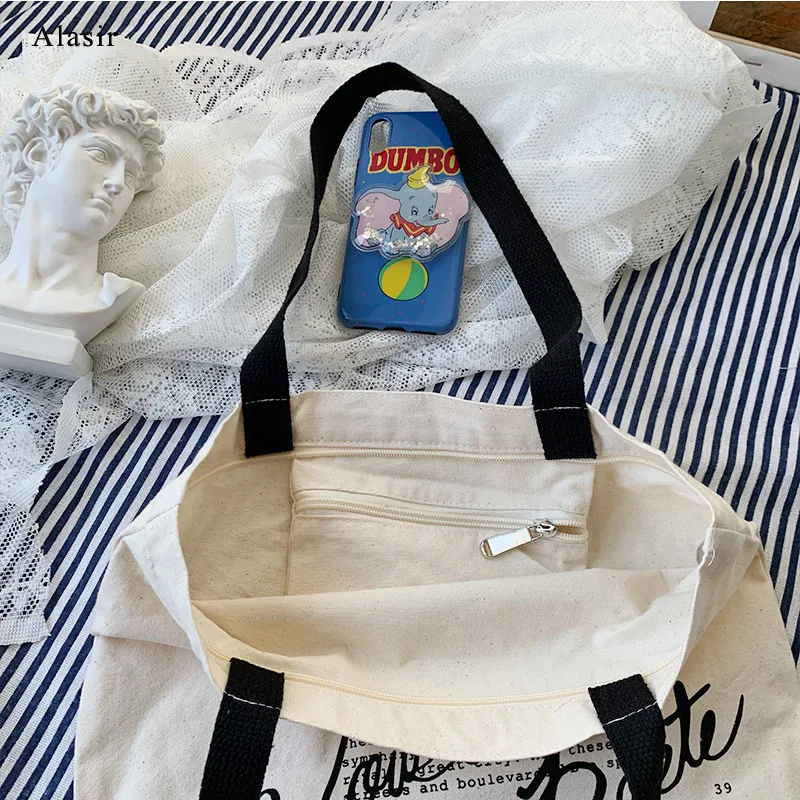 Alasi Rretro Холщовая Сумка через плечо с ручным написанием фильма Женская шикарная