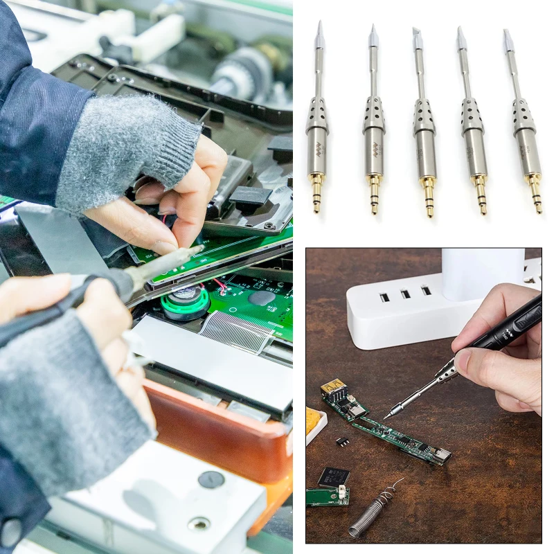 

TS B02 BC02 D25 K4 J02 Soldering Iron Tip Replacement Solder Bit Head Lead Free Ceramic Heating Core