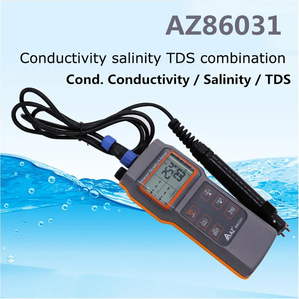 AZ86031 растворенный кислород DO Meter PH соленость D.O/TDS тестер ЖК-дисплей обновленная