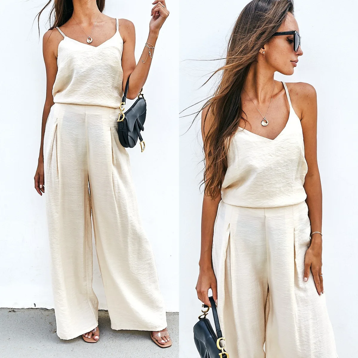 

Hot Sale Hot Style Sports And Leisure Women'S Suit Two-Piece Blouse Matching Suit Fashionable Loose Sportswear Office Lady Suit