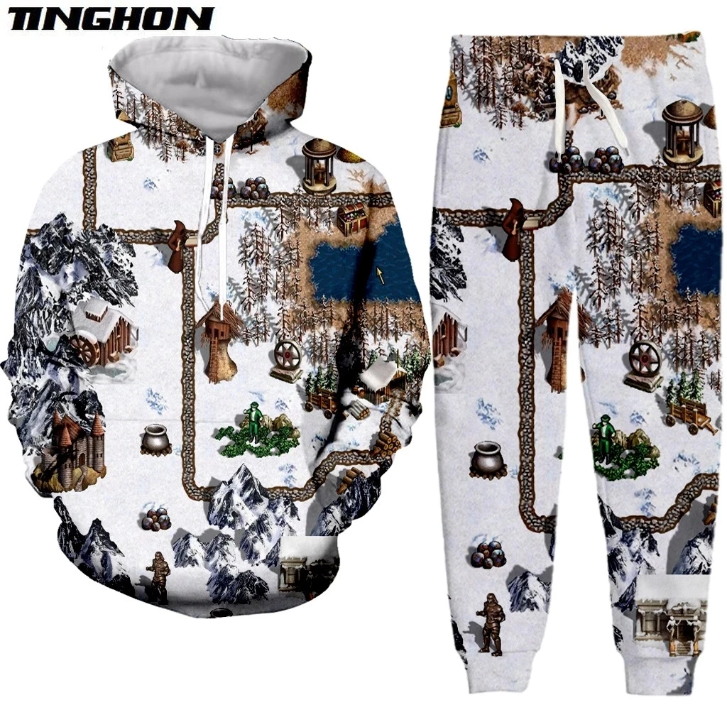 XS-7XL Heroes of May and Magic 3D спортивные костюмы с любым принтом свитшоты + брюки-джоггеры
