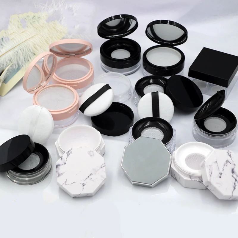 1 шт. новая свободная банка для порошка с ситом Косметический Пластиковый Чехол