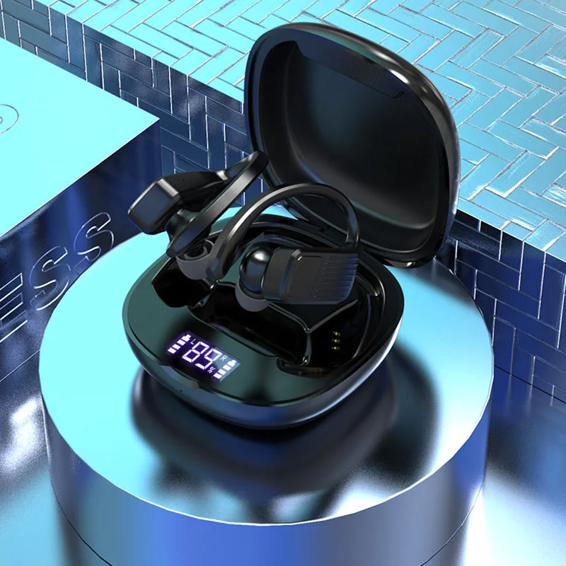 

Спортивная Беспроводная Bluetooth-гарнитура типа C, цифровой дисплей, мощная стереогарнитура Bluetooth 5,0, наушники класса IPX5, игровая Спортивная гар...
