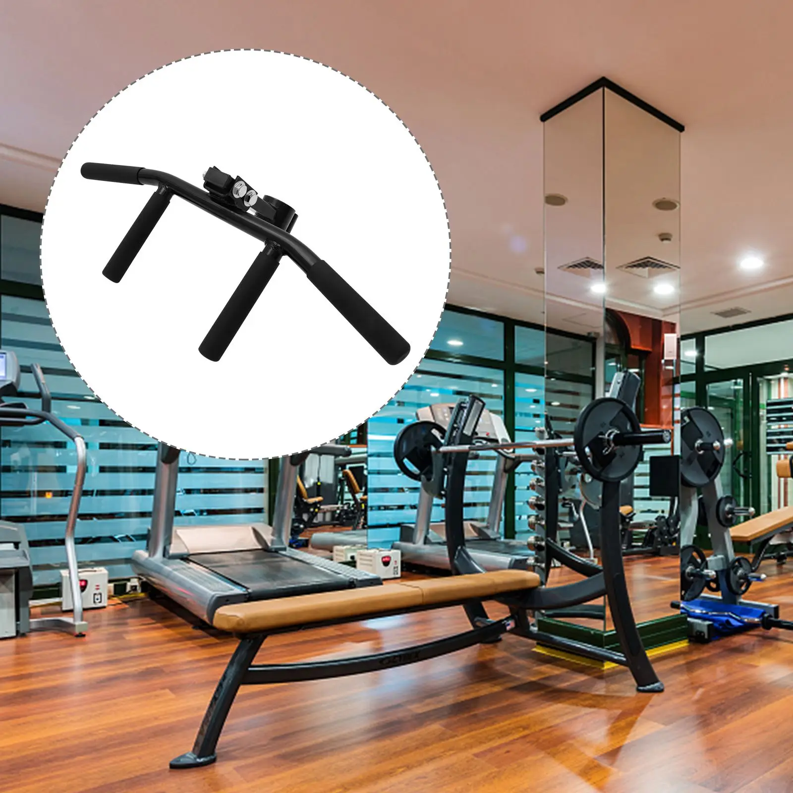 

Steel Barbell Handle Multifunctional Core Strength Training Tool Bar Handle