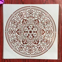 30 30 cm large round flower mandala diy stencil painting scrapbook coloring engraving album decoration template stencil i