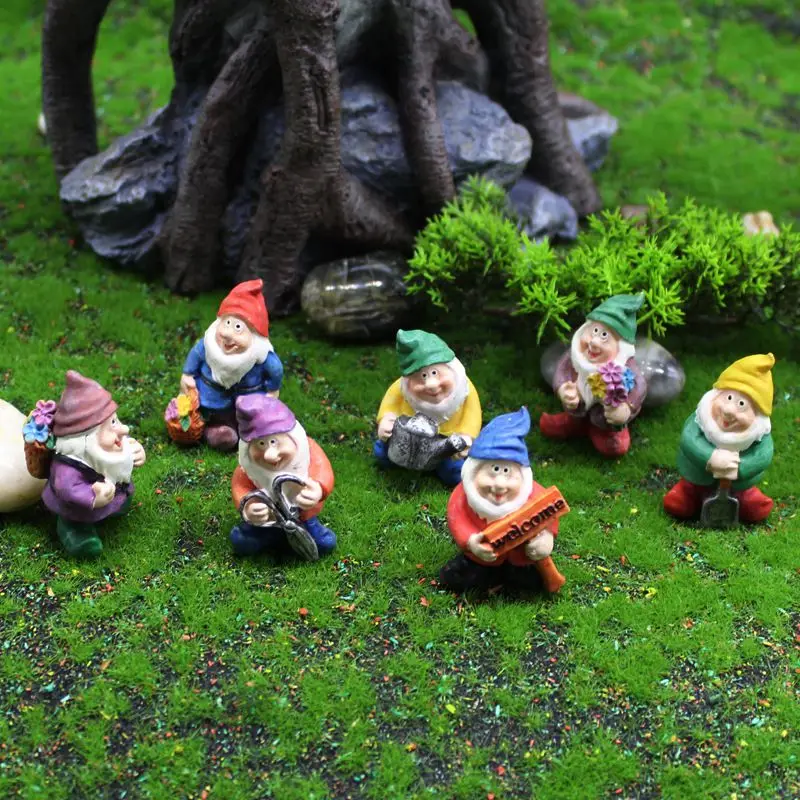 

Mini Gnome Resin Garden Figurine Cute Naughty Dwarf Landscape Miniature Outdoor Fairy Ornaments Funny Home Attractive Decoration