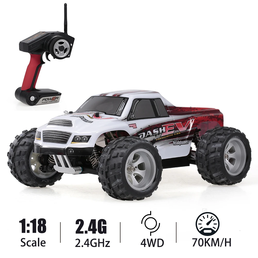 2 4G 1/18 WLtoys A979 B RC автомобиль 4WD 70 км/ч высокоскоростной Электрический