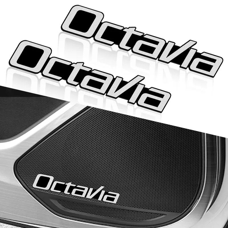 

2x Car Speaker Audio Speaker Badge Stereo Emblem Sticker for Skoda Octavia A5 A7 Fabia Superb Rapid Kodiaq Kamiq Car Accessories