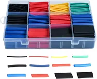 850 pcs 2:1:5 Heat Shrink Tubing Kit 5 Colors 12 Sizes Assorted Sleeving Tube Wrap Cable Electrical Wire for DIY