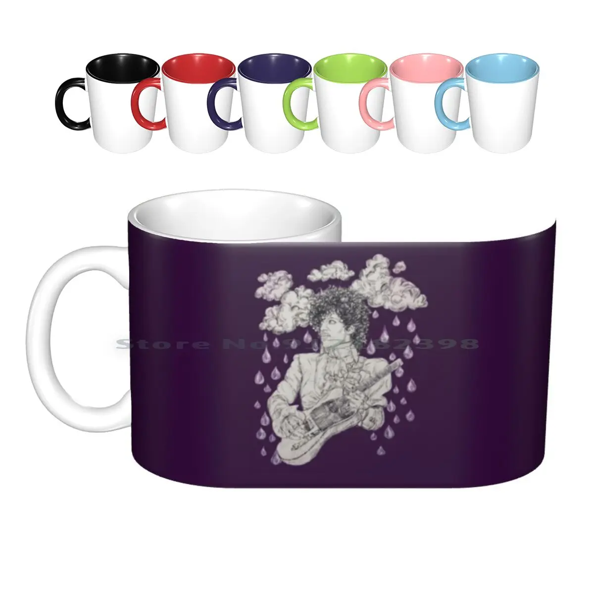

Классические керамические кружки фиолетового дождя с изображением рок-звезд, музыки и легенды, кофейные чашки, кружка для молока и чая, фиол...