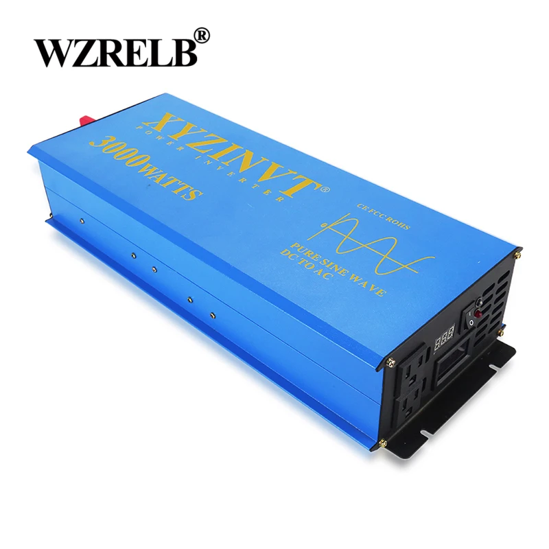 

Off Grid Pure Sine Wave Solar Inverter 24V 240V 3000W Power Supply Inverters Converters 12V/36V/48V DC to 120V/220V/230V AC Pump