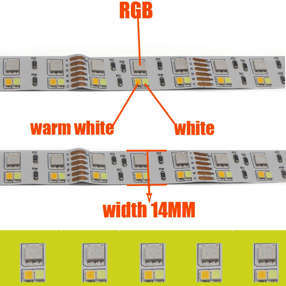 Светодиодная лента гибсветильник Водонепроницаемая LED полоска 5050 dc12/24 В 60