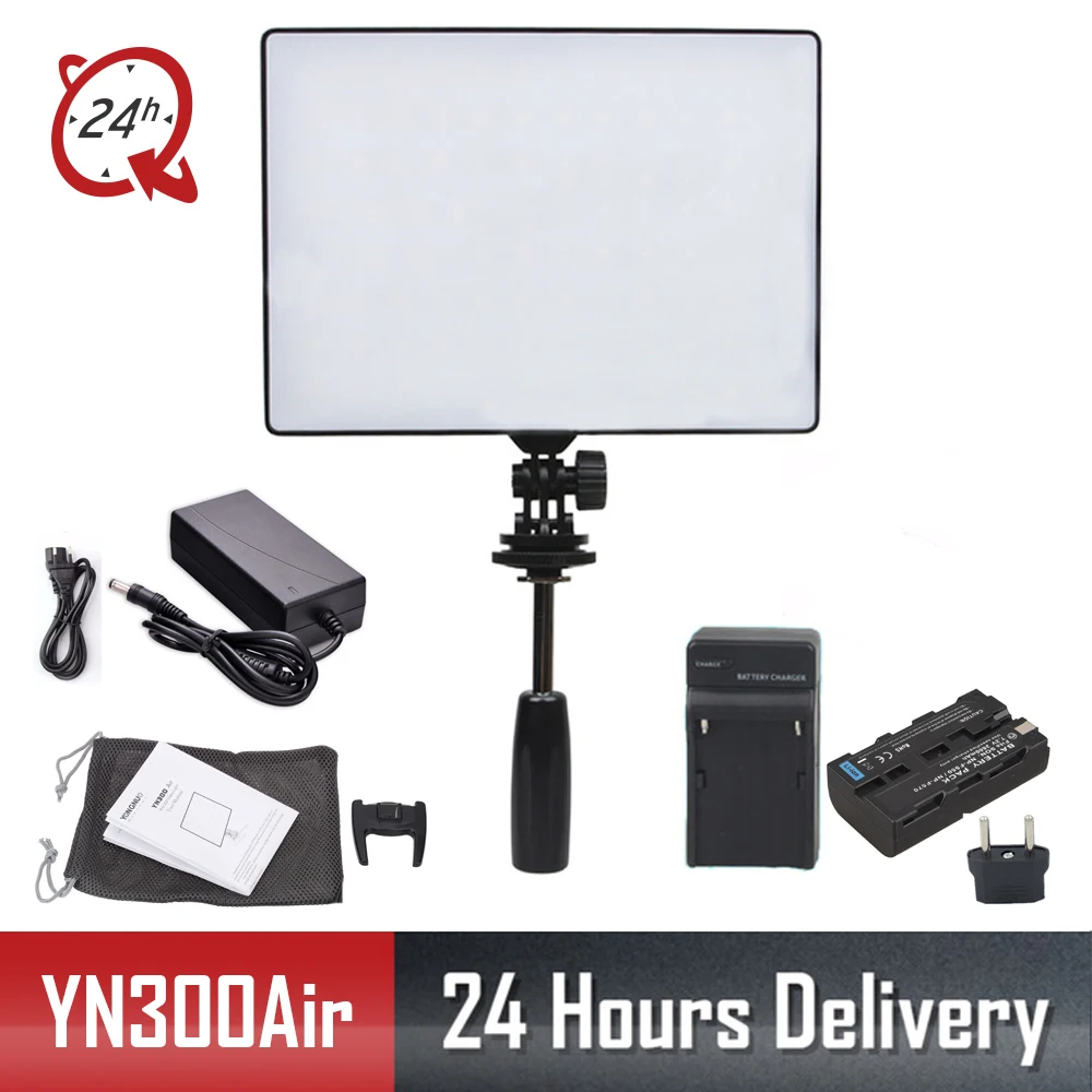 YONGNUO официальный YN300 Air YN-300 Air Pro светодиодный видео-светильник для камеры с зарядным устройством для батареи комплект светильник для фотографии для youtube