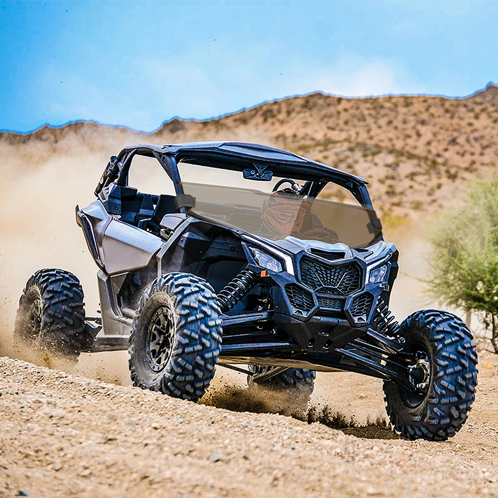 

Brown X3 Half Windshield Windscreen PMMA for Can-Am Maverick X3 XRS XDS Turbo R Max 2017 2018 2019 2020 2021