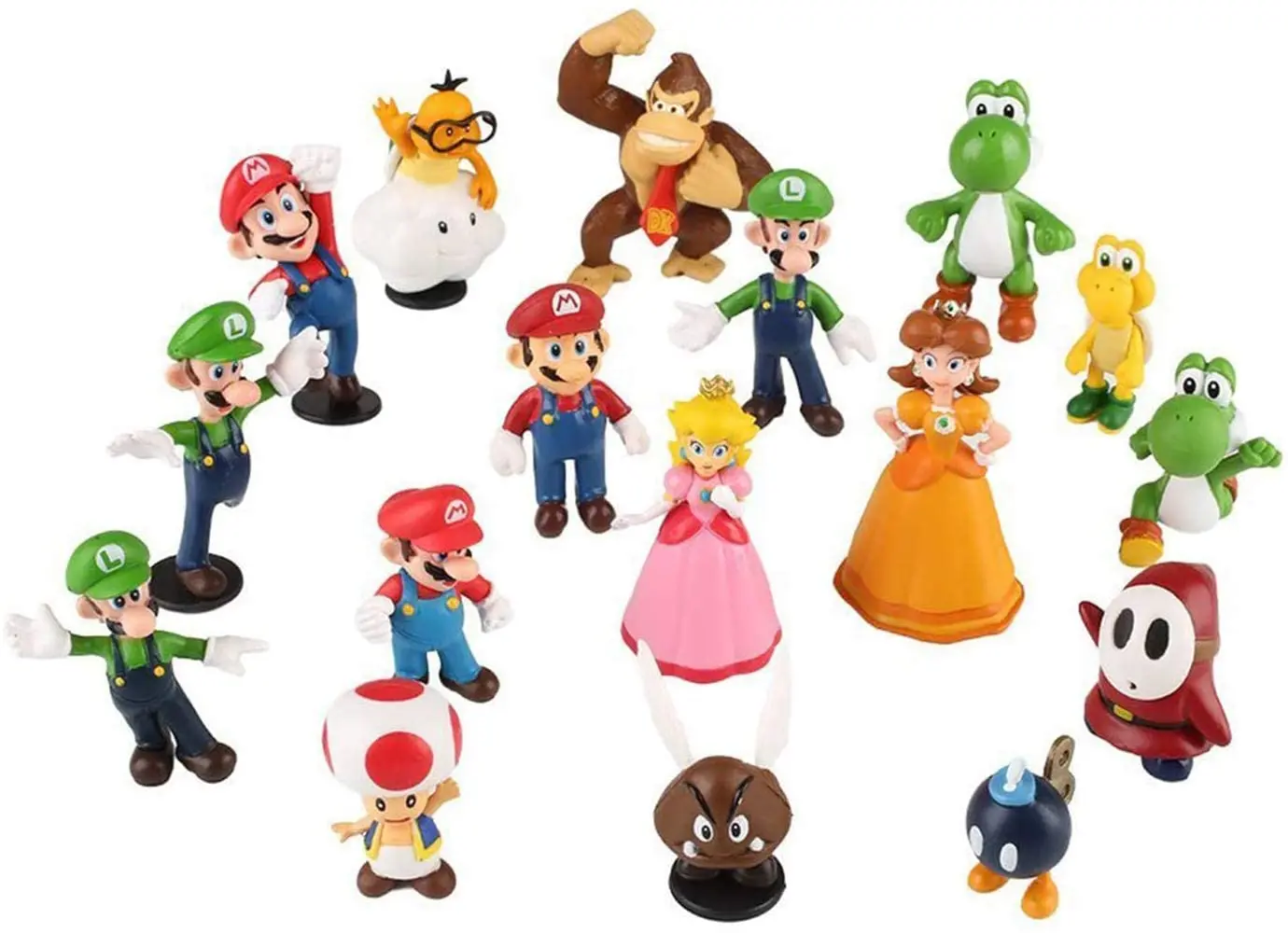 Новые Фигурки героев Super Mario Bros Odyssey из ПВХ игрушки Yoshi Peach Принцесса Луиджи