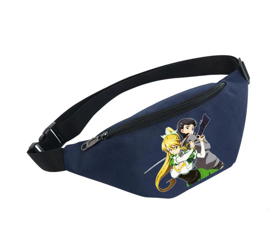 Waist Bag women Belt Waterproof Chest Handbag Unisex Fanny Pack Ladies Belly Bags For anime Sword Art Online | Багаж и сумки