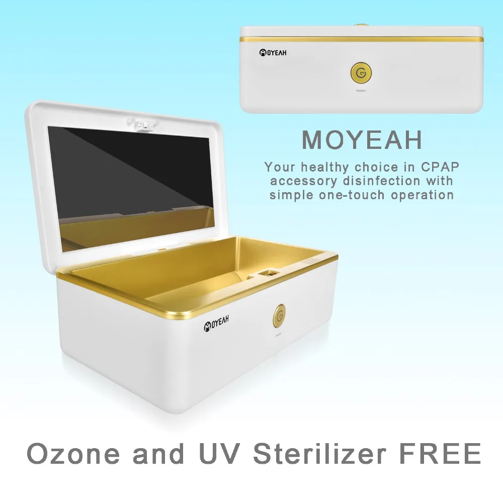 MOYEAH CPAP Cleaner and Sanitizer CPAP Cleaner Supplies Ozone Free UV for CPAP Mask and Air Tubes Machine Tube Respirator