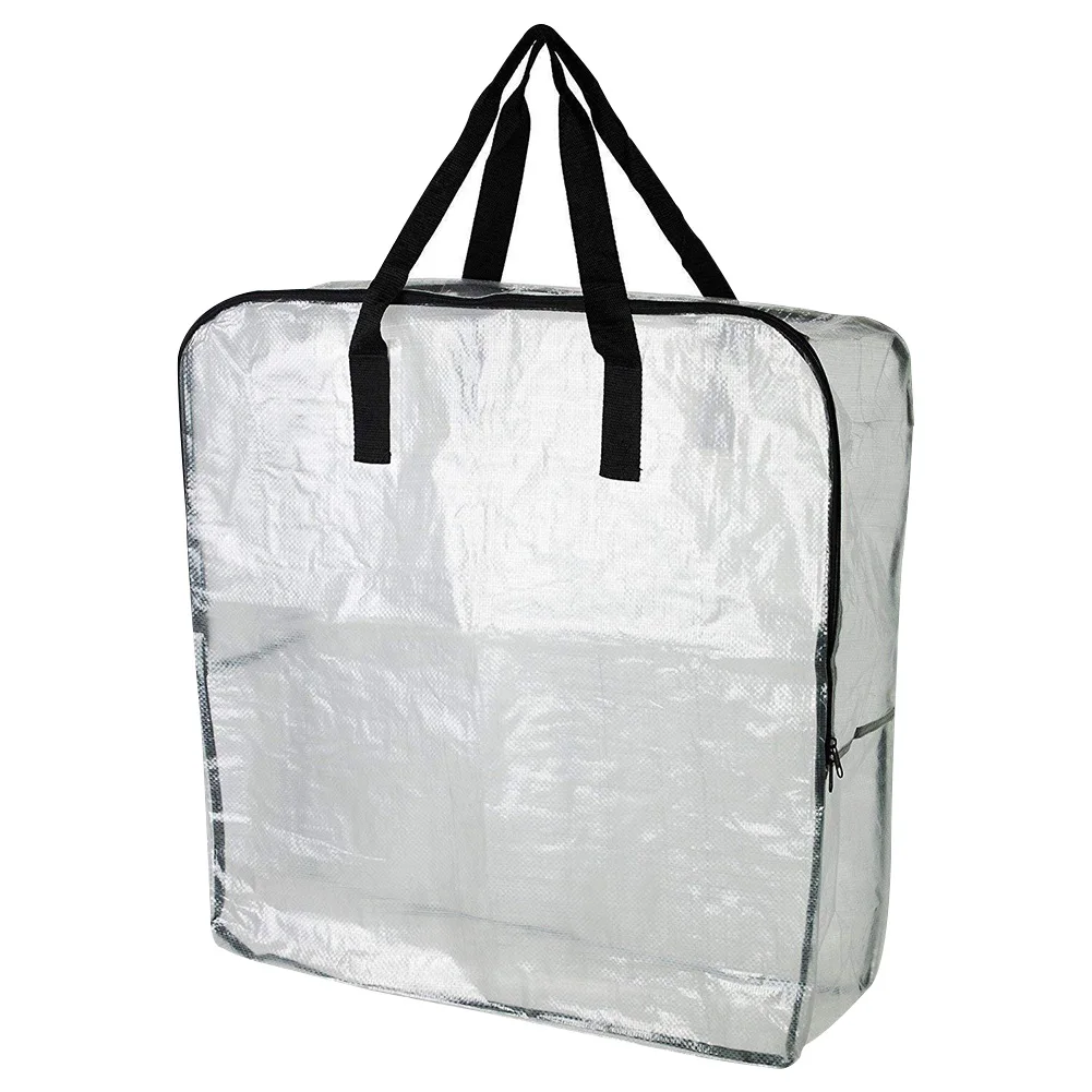 Прозрачная влагостойкая с ручкой плетеная Бытовая стеганая сумка для хранения