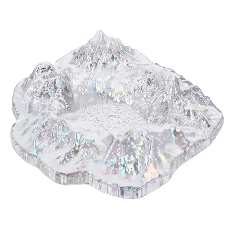 

Innovative Glass Ashtray Mountain Shaped Ashtray Decor Office Home Ashtray