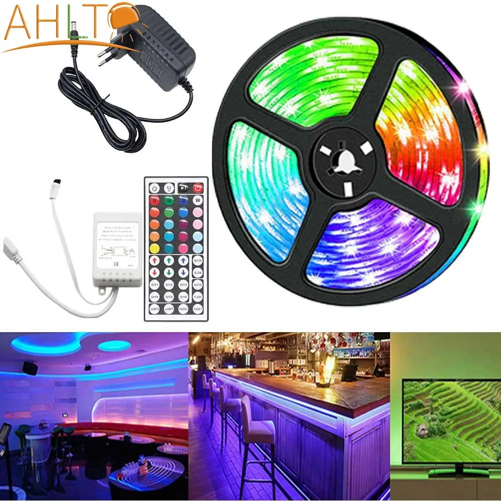 

Светодиодные ленты, 44 клавиши, контроллер, Гибкая RGB 5050, декоративная подсветильник ка, лампа, ночсветильник s, светящаяся неоновая лента для ...