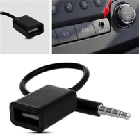 3 5mm male aux audio plug jack to usb 2 0 female converter cable cord car mp3 car interior accessories boutique new hot sale