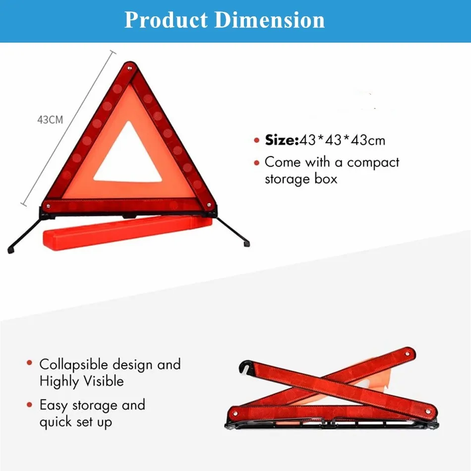 BECAR складной аварийного Знаки аварийной остановки с светоотражающий жилет