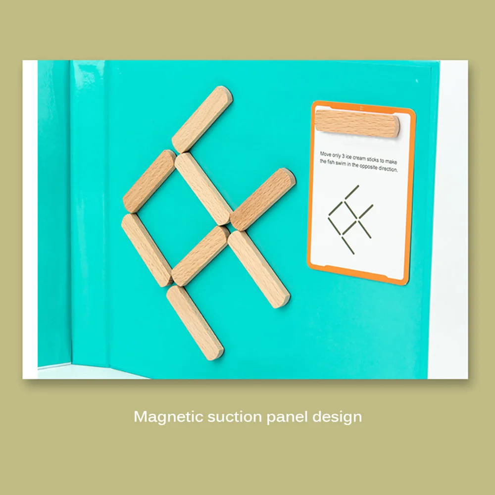 

Wooden Magnetic Ice-Cream Sticks Jigsaw Puzzles Toy Child Educational Arithmetic Digital Pairing Counting Math Toys IQ Training